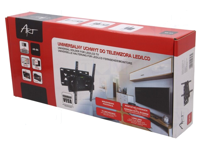 LCD/LED-houder; kipbaar LCD/LED-houder; kipbaar